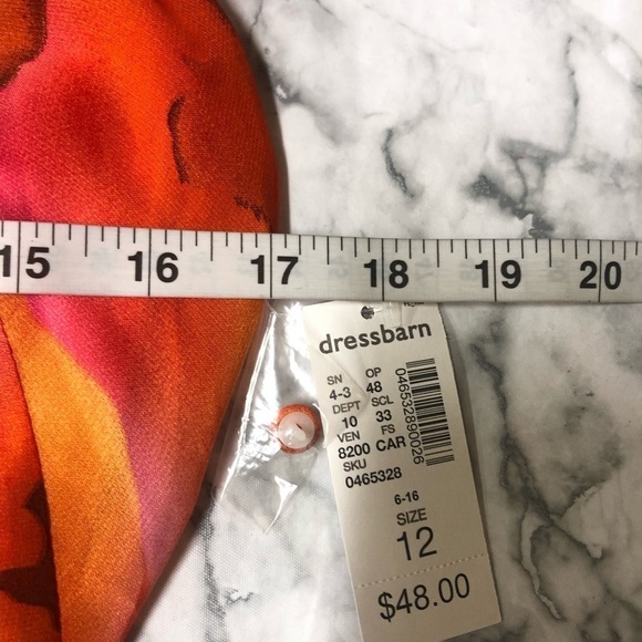 Sandra Darren Pink Watercolor Dress SIze 12 NWT - Picture 4 of 5